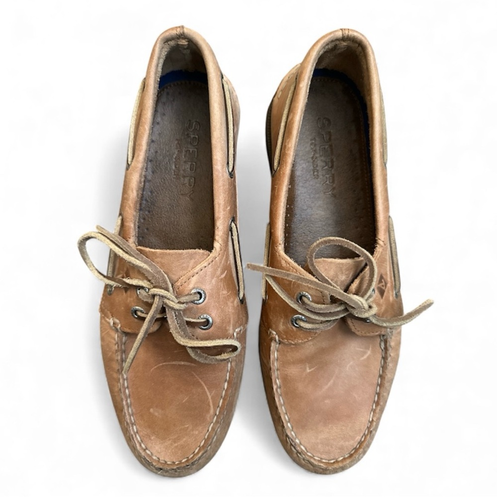 NWOT Sperry Authentic Original 2-eye Boat Shoes by J.Crew in Sahara - Size 10M - Picture 2 of 7